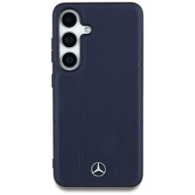 Mercedes Leather Debossed Lines MagSafe Case for Samsung Galaxy S25 - Blue Mercedes Leather Debossed Lines MagSafe Case for Samsung Galaxy S25 - Blue
