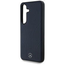Mercedes Leather Debossed Lines MagSafe Case for Samsung Galaxy S25 - Blue Mercedes Leather Debossed Lines MagSafe Case for Samsung Galaxy S25 - Blue