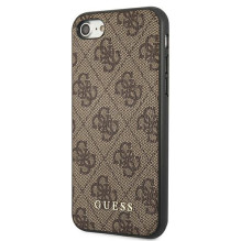 Guess 4G Metal Gold Logo Case for iPhone SE 2022 / 2020 / 7 / 8 - Brown