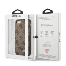 Guess 4G Metal Gold Logo Case for iPhone SE 2022 / 2020 / 7 / 8 - Brown