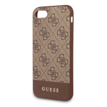Guess 4G Stripe Collection dėklas, skirtas iPhone 7 / 8 / SE 2020 / SE 2022 - ruda