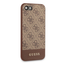 Guess 4G Stripe Collection dėklas, skirtas iPhone 7 / 8 / SE 2020 / SE 2022 - ruda