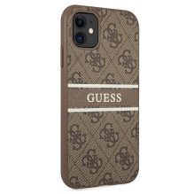 Guess 4G Stripe dėklas, skirtas iPhone 11 / Xr 6.1' - rudas