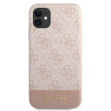 Guess 4G Stripe Collection dėklas, skirtas iPhone 11 / Xr 6.1' – rožinis