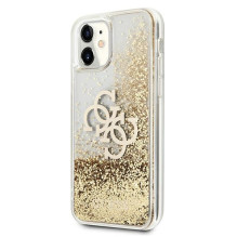 Guess 4G Big Liquid Glitter dėklas, skirtas iPhone 11 6.1' / Xr - auksinis