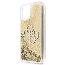Guess 4G Big Liquid Glitter dėklas, skirtas iPhone 11 6.1' / Xr - auksinis