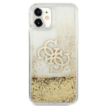 Guess 4G Big Liquid Glitter dėklas, skirtas iPhone 11 6.1' / Xr - auksinis
