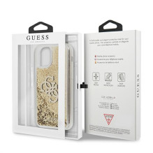 Guess 4G Big Liquid Glitter dėklas, skirtas iPhone 11 6.1' / Xr - auksinis