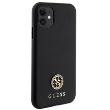 Guess Strass Metal Logo iPhone 11 / Xr 6.1' Dėklas – juodas
