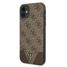 Guess 4G Triangle Collection dėklas, skirtas iPhone 11 6.1' / Xr 6.1' - rudas