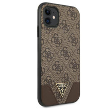 Guess 4G Triangle Collection dėklas, skirtas iPhone 11 6.1' / Xr 6.1' - rudas