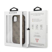 Guess 4G Triangle Collection dėklas, skirtas iPhone 11 6.1' / Xr 6.1' - rudas