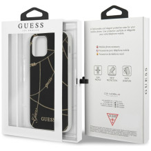 Guess Gold Chain Collection iPhone 12 Pro Max 6,7 colio dėklas – juodas