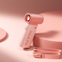 „Jisulife“ nešiojamas ventiliatorius „Life9“ 5000mAh nešiojamas mini pūstuvas su USB ventiliatoriumi – rožinis