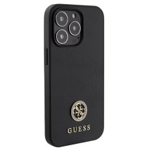 Guess Strass Metal Logo iPhone 13 Pro 6.1' Dėklas – juodas
