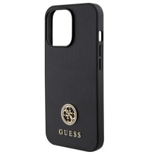Guess Strass Metal Logo iPhone 13 Pro 6.1' Dėklas – juodas