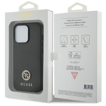 Guess Strass Metal Logo iPhone 13 Pro 6.1' Dėklas – juodas