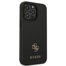 Guess Saffiano 4G Small Metal Logo case for iPhone 13 Pro / 13 6.1" - black