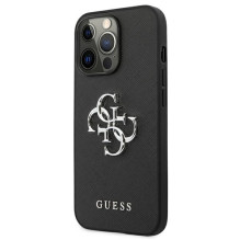 Guess Saffiano 4G Metal Logo case for iPhone 13 Pro / 13 6.1" - black