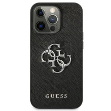 Guess Saffiano 4G Metal Logo case for iPhone 13 Pro / 13 6.1" - black