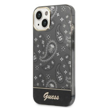Guess Bandana Paisley dėklas, skirtas iPhone 14/15/13 6,1' – juodas