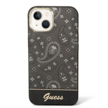 Guess Bandana Paisley dėklas, skirtas iPhone 14/15/13 6,1' – juodas