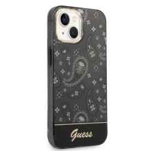 Guess Bandana Paisley dėklas, skirtas iPhone 14/15/13 6,1' – juodas