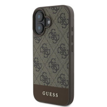 Guess 4G Bottom Stripe Case, skirtas iPhone 16 Plus 6,7' – rudas