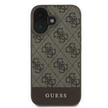 Guess 4G Bottom Stripe Case for iPhone 16 Plus 6.7" - Brown