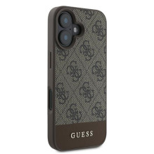 Guess 4G Bottom Stripe Case, skirtas iPhone 16 Plus 6,7' – rudas