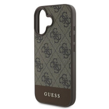 Guess 4G Bottom Stripe Case, skirtas iPhone 16 Plus 6,7' – rudas