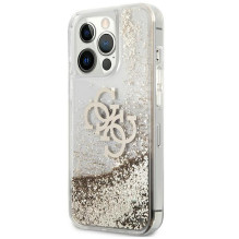 Guess 4G Big Liquid Glitter case for iPhone 13 Pro Max 6.7" - gold