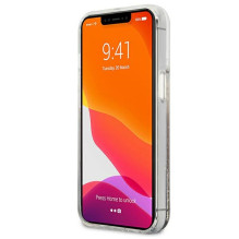 Guess 4G Big Liquid Glitter dėklas, skirtas iPhone 13 Pro Max 6,7' - auksinis