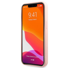Guess Silicone 4G logotipo dėklas, skirtas iPhone 13 Pro Max 6,7' – rožinis