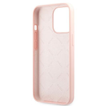 Guess Silicone 4G logotipo dėklas, skirtas iPhone 13 Pro Max 6,7' – rožinis