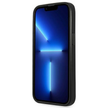 Guess Saffiano Triangle Logo dėklas, skirtas iPhone 13 Pro Max 6,7' - sidabrinis