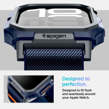 „Spigen Lite Fit Pro“ dirželis, skirtas Apple Watch 10 46 mm – tamsiai mėlynas