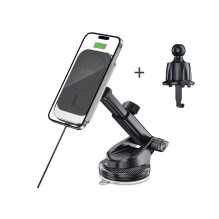 Tech-Protect MM15W-V9 Car Holder with MagSafe for Dashboard and Air Vent 15W - Black Tech-Protect MM15W-V9 Car Holder with MagSafe for Dashboard and Air Vent 15W - Black