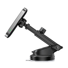 Tech-Protect MM15W-V9 automobilinis laikiklis su MagSafe prietaisų skydeliui ir oro išleidimo anga 15W - juodas Tech-Protect MM15W-V9 automobilinis laikiklis su MagSafe prietaisų skydeliui ir oro išleidimo anga 15W - juodas