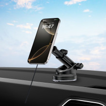 Tech-Protect MM15W-V9 Car Holder with MagSafe for Dashboard and Air Vent 15W - Black Tech-Protect MM15W-V9 Car Holder with MagSafe for Dashboard and Air Vent 15W - Black