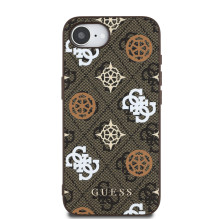 Guess PU 4G Peony dėklas su MagSafe iPhone 16e - rudas