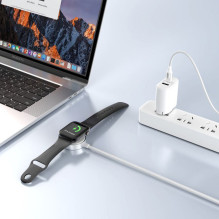 Tech-Protect UltraBoost USB-A indukcinis įkroviklis Apple Watch 1m - baltas Tech-Protect UltraBoost USB-A indukcinis įkroviklis Apple Watch 1m - baltas