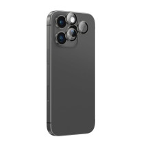 AmazingThing AR Aluminum 3 Lens Glass with Camera Lens Frame for iPhone 16 Pro / 16 Pro Max - Black
