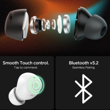 „Spigen SA2401 ANC Pro“ belaidės ausinės – baltos