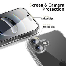 „Tech-Protect FlexAir“ hibridinis dėklas, skirtas „iPhone 17“ – skaidrus