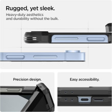 „Spigen Tough Armor Pro MagSafe“ dėklas, skirtas „Samsung Galaxy Z Flip 6 / 7 FE“ – juodas