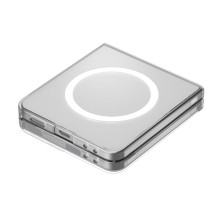 „Spigen AirSkin Mag MagSafe“ dėklas, skirtas „Samsung Galaxy Z Flip 7“ – skaidrus ir baltas