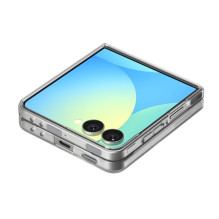 „Spigen AirSkin Mag MagSafe“ dėklas, skirtas „Samsung Galaxy Z Flip 7“ – skaidrus ir baltas