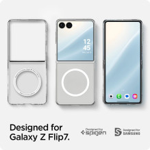 Spigen AirSkin Mag MagSafe Case for Samsung Galaxy Z Flip 7 - Clear and White Spigen AirSkin Mag MagSafe Case for Samsung Galaxy Z Flip 7 - Clear and White