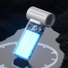 „Jisulife“ nešiojamas ventiliatorius „Life9“ 3600mAh nešiojamas mini pūstuvas USB ventiliatorius – pilkas